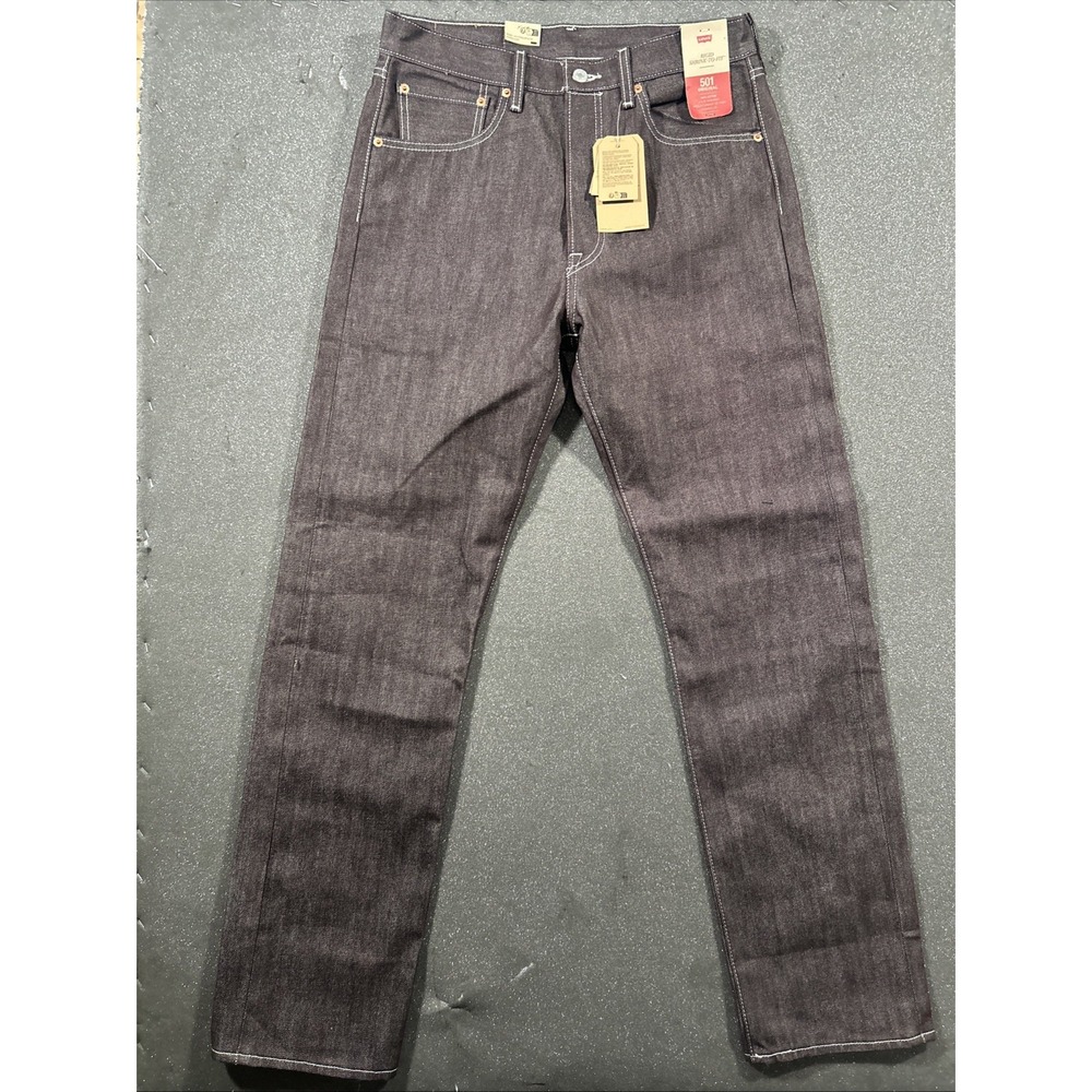 Levis 501 32x34 Original Shrink To Fit Button Fly Jeans Rigid Brown Jeans New